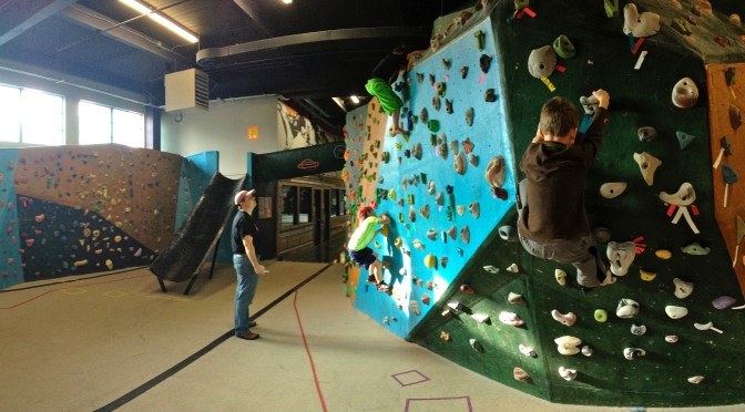 Family Day at the Bouldering Gym