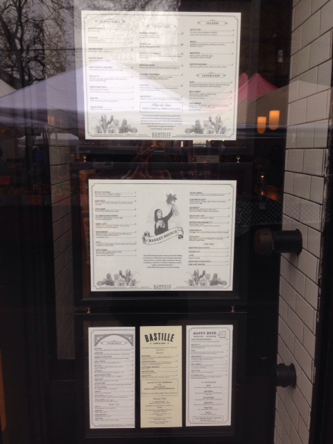 bastille menu