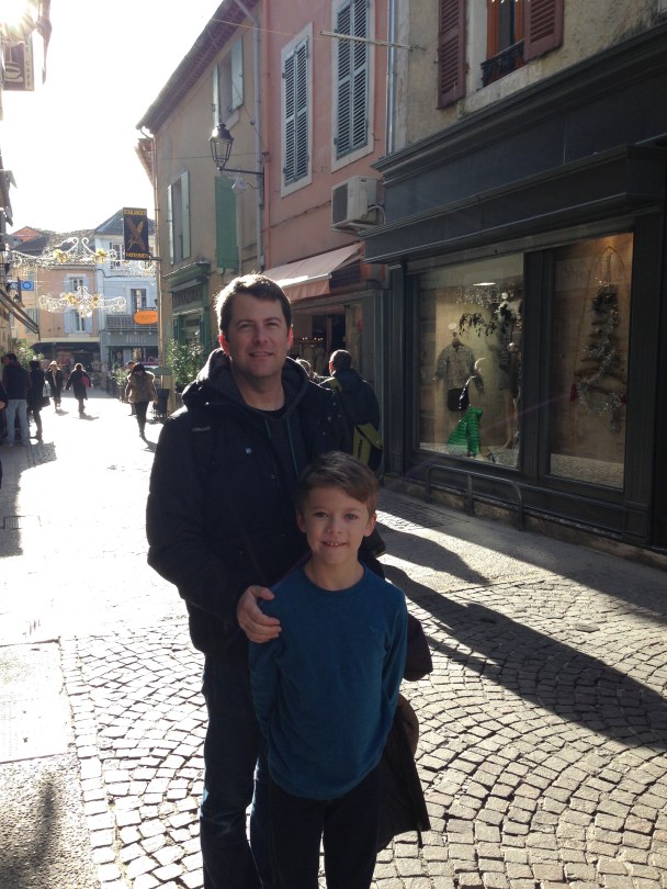 Andrew and Ethan in L-Isle-sur-la-Sorgue